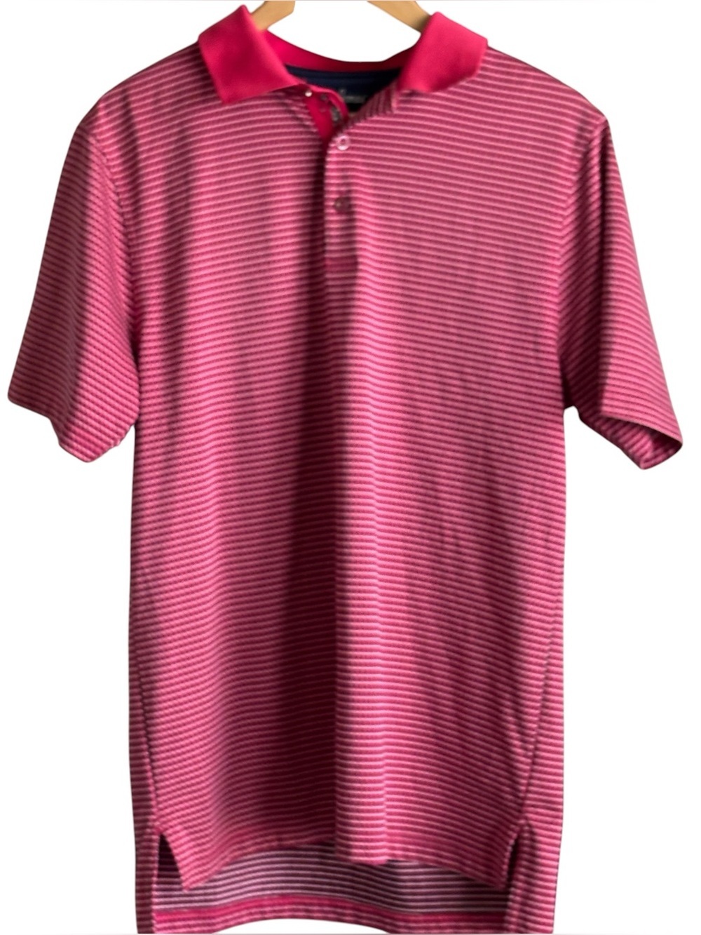 Bobby Jones Mens Performance Golf Polo X-H2O Size Medium Pink